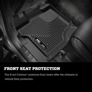Ford F-150 SuperCab Floor Liner - Rear - Husky Liners - X-act Contour - Black - `09-`14